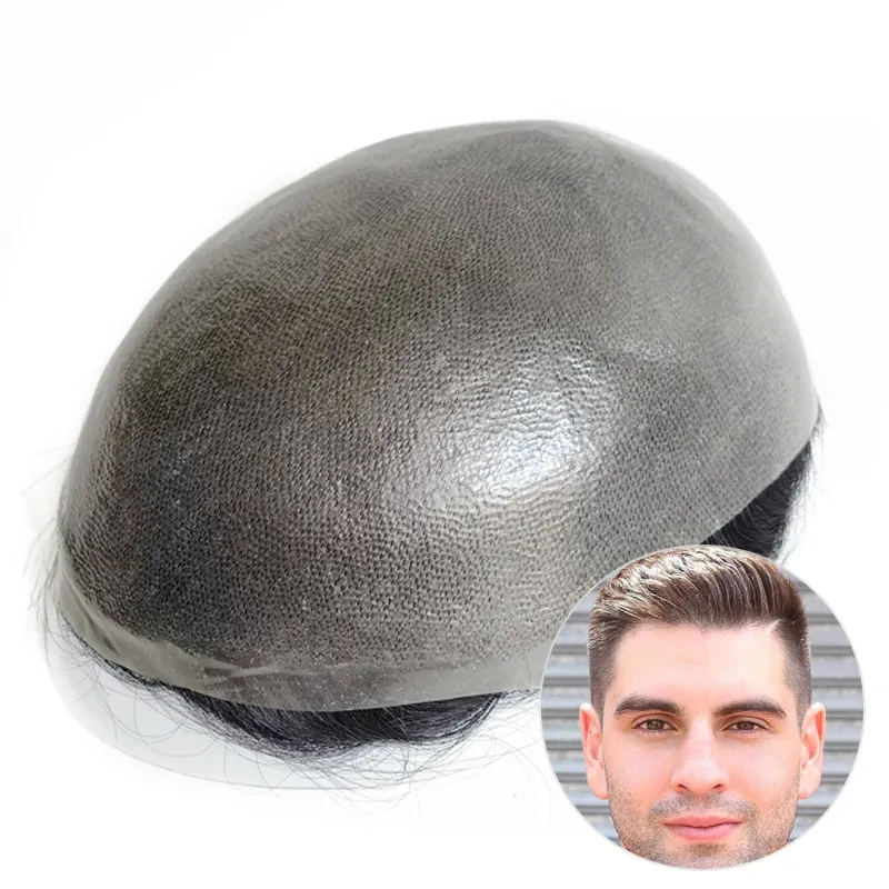 V0.08mm Thin Skin Toupee  Hair System Wholesale