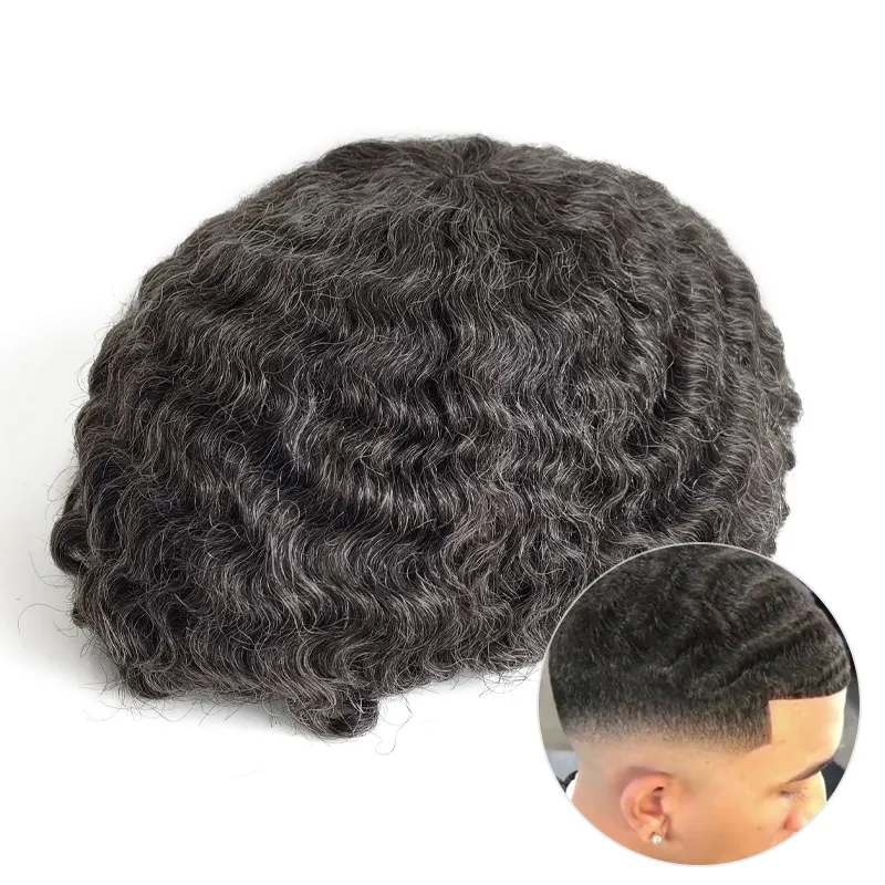 15mm wave afro lace men toupee wholesale 15mm wave afro lace men toupee wholesale