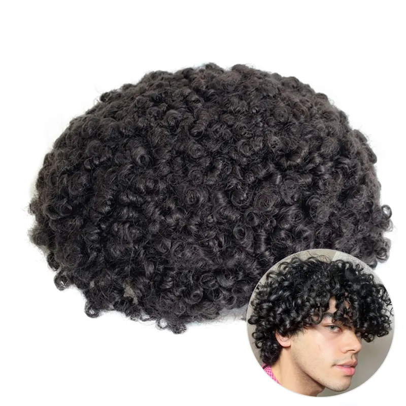 Loose Curl Toupee 20mm Jerry Curly Full Volume wholesale Loose Curl Toupee 20mm Jerry Curly Full Volume wholesale